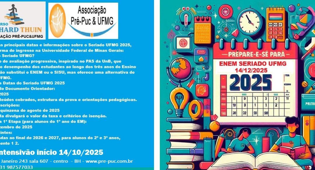 INTENSIVÃO – SERIADO UFMG – Seriado da UFMG 2025 (Ciclo 2025-2027).
